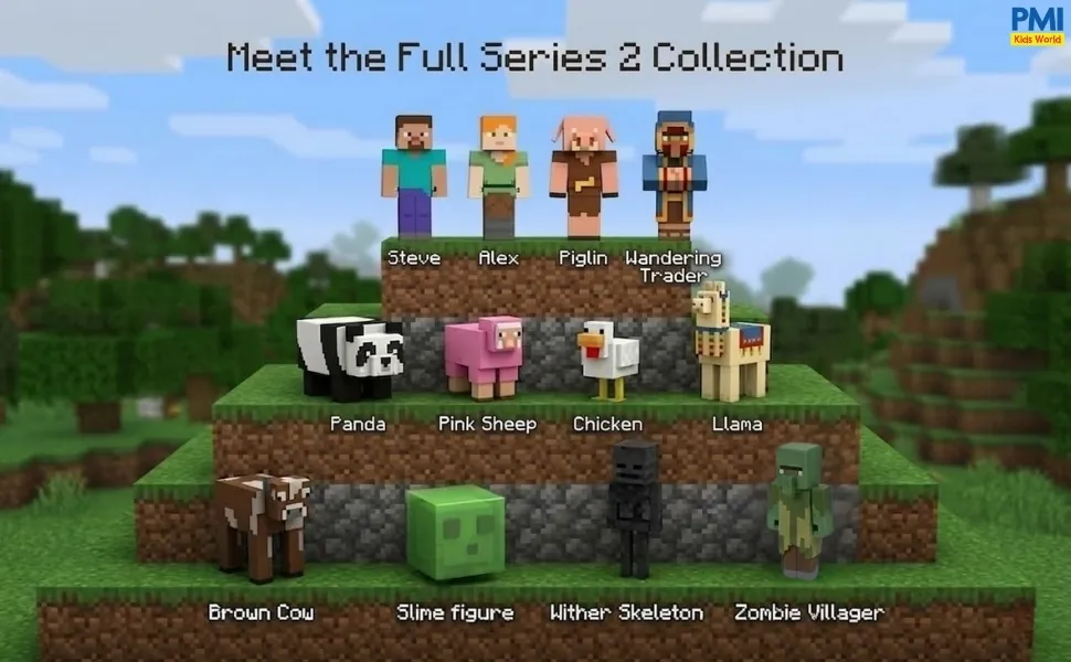 Minecraft 3D Erasers Series 2 – 12-Pack Deluxe Box