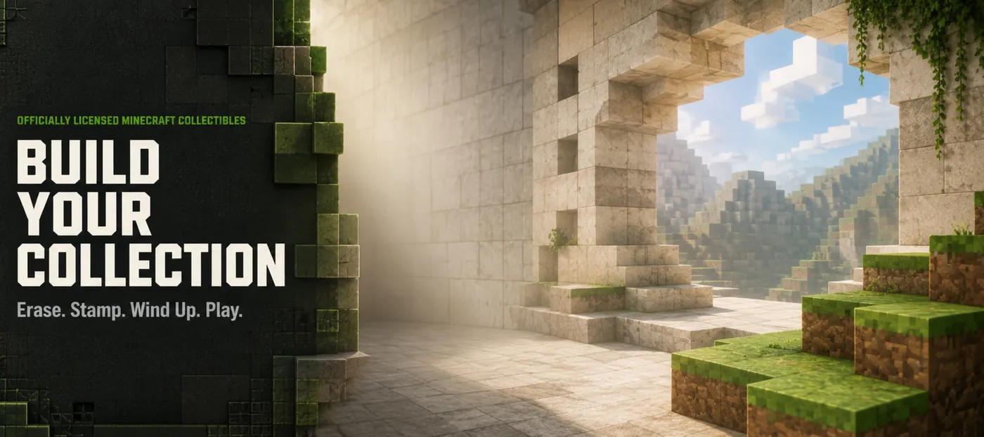 Minecraft Series 2 collectibles on display