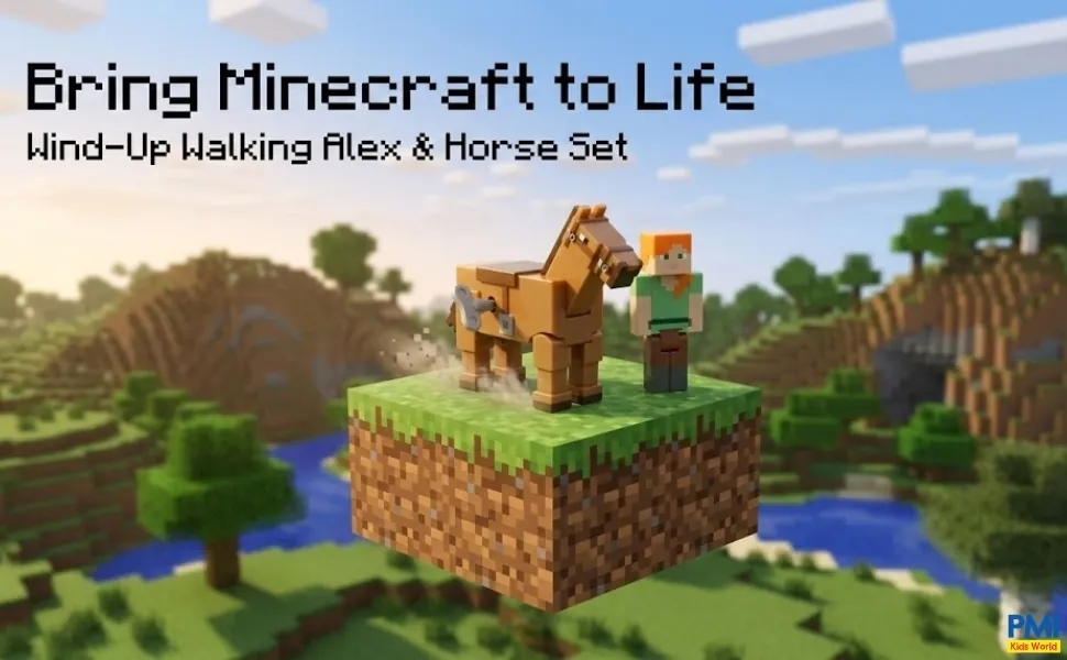 Minecraft Wind-Up Toy – 2-Pack – Alex & Horse