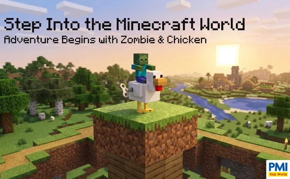 Minecraft Wind-Up Toy – 2-Pack – Zombie & Chicken