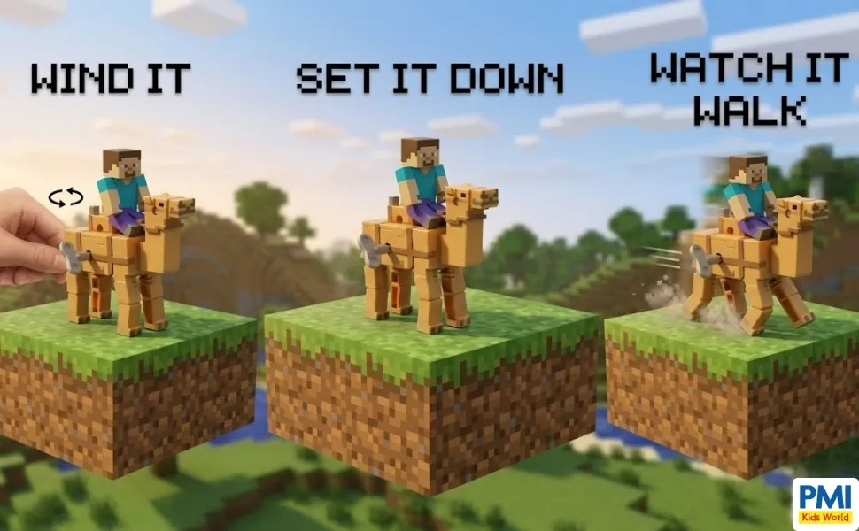 Minecraft Wind-Up Toy – 2-Pack – Steve & Camel
