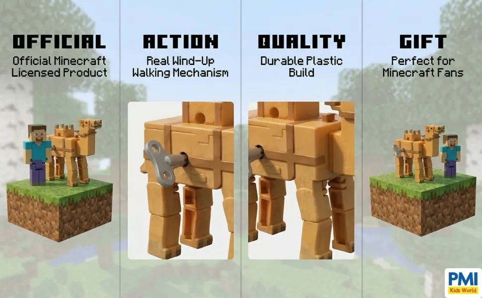 Minecraft Wind-Up Toy – 2-Pack – Steve & Camel