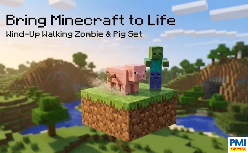 Minecraft Wind-Up Toy – 2-Pack – Zombie & Pig