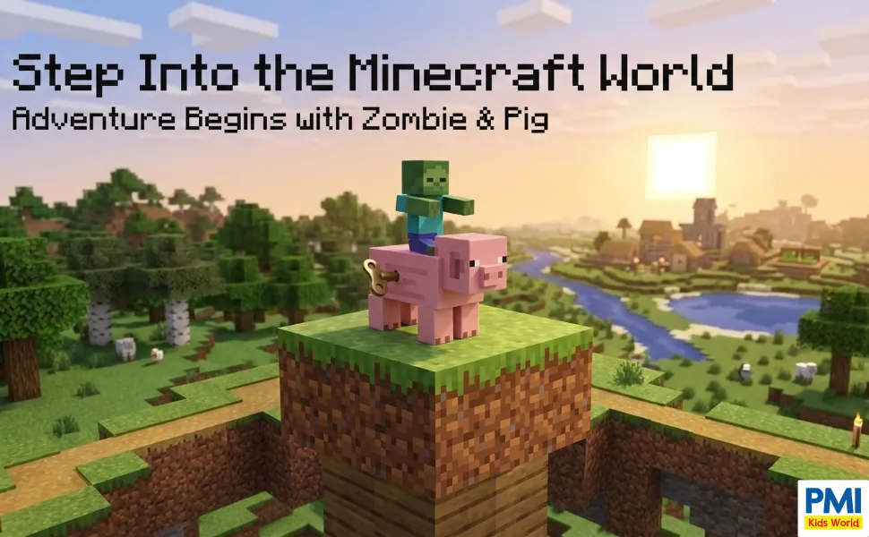 Minecraft Wind-Up Toy – 2-Pack – Zombie & Pig