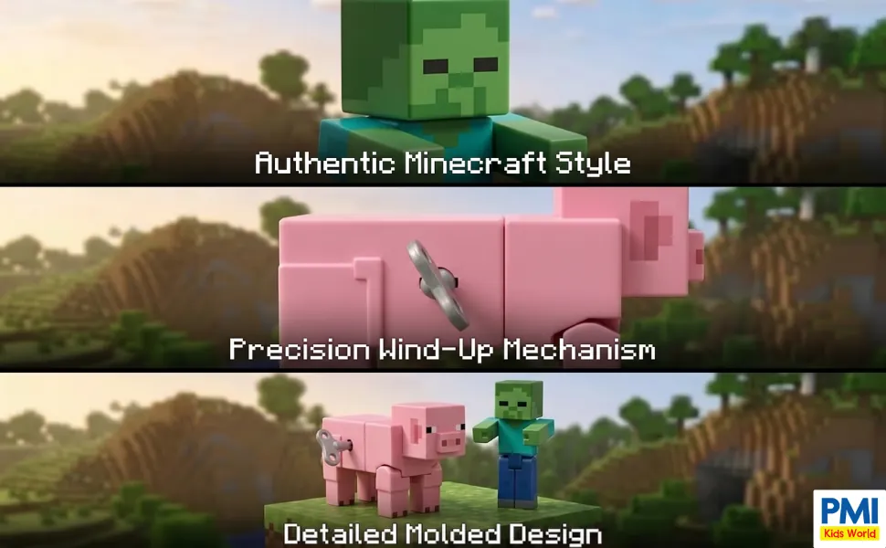 Minecraft Wind-Up Toy – 2-Pack – Zombie & Pig